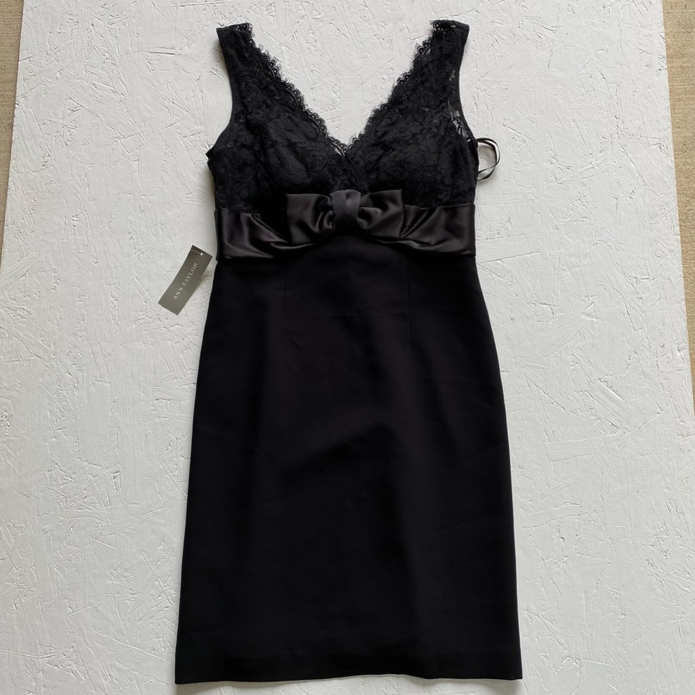 Ann Taylor Black Cocktail Dress Size 10